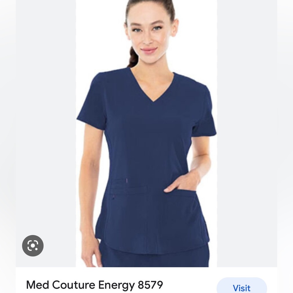Navy Med Couture Energy Racerback scrub top